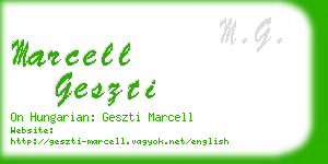 marcell geszti business card